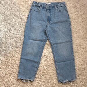 Abercrombie & Fitch Ankle Straight Leg Ultra High Rise Jeans